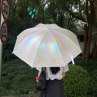 Aurora Female Long Handle Automatic Umbrella Dual-use Transparent Coated Umbrella 8-strand Manual Ex