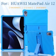 Silicone Case For HUAWEI MatePad Air 2024 12 Inch Soft Shockproof Stand Cover For MatePad Air 12 BKY