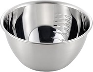 Yoshikawa SJ1393 Bowl, Bowl, 7.1 inches (18 cm), Made in Japan, Stainless Steel, Graduations, Just F