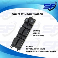 TOYOTA AE101 SXV10 UNSER KF70 SXU10 LANDCRUISER POWER WINDOW SWITCH (MAIN) 14 PIN 6 BUTTON