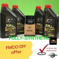 [FMCO DIY Offer 1+FREE] PJ1 BENELLI 4T RACING OIL 15W-50 FULLY SYNTHETIC F942 FOR SYM/Benelli SPORT 