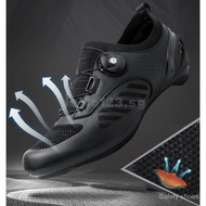 Ultralight Carbon Fiber Cycling Shoes Cleats Shoes Non-slip Road Bike Shoes Breathable Self-Locking Pro Racing Shoes 1306