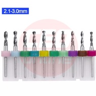 CEO 🇲🇾  10pcs 0.1-3.0mm Print Circuit Board Drill Bits Carbide Micro Drill Bits CNC PCB Twist Drill 