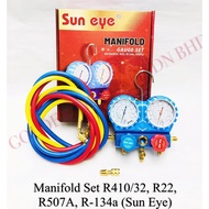 SunEye Manifold Gauge Set R410a/R32 , R22, R507A, R134A