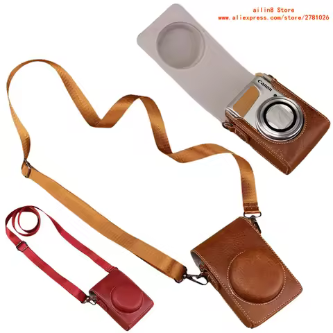 PU Leather Camera Case Cover Bag for Canon G7X2/3Mark II III SX740hs/730/720 Sony ZV-1 ii m2 1F RX10