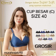 Grosir 1 lusin (12 pcs) Bra Sorex 17239 Bh Tanpa Kawat Cup Besar Kusus
