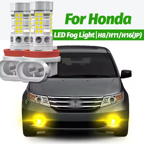 2x LED Fog Light Blub H8 H11 For Honda Accord 7 8 9 Civic 10 CR-V 3 4 5 Fit Jazz CRZ HR-V Insight Le