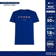 Tommy Hilfiger เสื้อยืด ผู้ชาย รุ่น MW0MW38616 D03 - สีน้ำเงิน ทรง Regular Fit