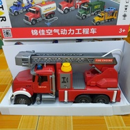 Đồ chơi mô hình xe cứu hỏa cỡ lớn bằng nhưa xe đồ chơi trẻ em - xe cầu thang rút cứu hộ phun được nư