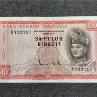 RM 10 "Sa-Puloh Ringgit" 1st Series B/25 732717/ Old Banknotes/ Duit Lama/ RM 10 Siri 1/ Ismail Md A