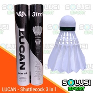 LUCAN 3 in 1 Shuttlecock Kock Kok Badminton Bulutangkis Original