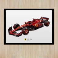 2024 Ferrari F1 SF 24 F1 Poster Canvas Print F1 Car Poster F1 Poster Lewis Hamilton Poster Charles L