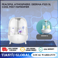 DEERMA-F325 5L Cool Mist Humidifier - DEERMA 5L Crystal Clear Ultrasonic Cool Mist Humidifier- water tank, automatic shu