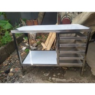 Stainless Steel Table 150x65x75cm Baking Table/ 100x65x75cm Stainless Steel Dough Table/ Tray Table/