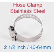 EROM Hose Clamp 2 1/ 2 inch 40-64mm 2.5 Hose Clamp 2 Stainless Steel Faucet Clips Screw Clamp Fittin