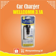 40631 | SV-Wellcomm USB 3.1A | Wellcomm 3.1A Car Charger with Dual Connector