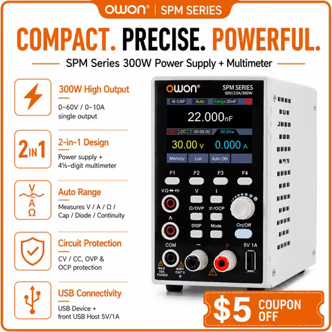 OWON SPM Series SPM3103/SPM6103 Programmable DC Power Supply Digital Multimeter Portable Laboratory 