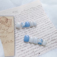 小文青灰藍指甲貼片/穿戴甲/訂製美甲貼片NA 30