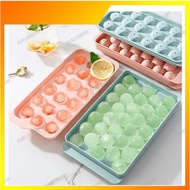 Ice Cube Maker Round 33 Grid Fridge Ice Ball Maker Making Box Dulang Pembuat Ais Batu Ice Cube Tray 