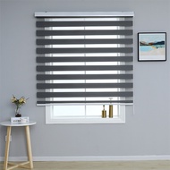 ROBERN  venetians duo roller blinds dark gray curtain korean office home double deck curtain