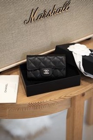 chanel classic flap card holder wallet black銀扣黑色牛皮魚子醬銀包 AP0214-Y01588-C3906｜全新正貨