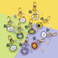 New Kpop Idol TREASURE Cute Cartoon Characters TRUZ Keychains Acrylic Double-sided Sandwich Key Ring Pendant