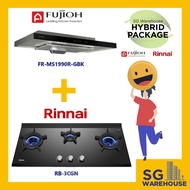 [RB-3CGN Rinnai Cooker Hob & FR-MS1990R-GBK Fujioh Hood] HYBRID COMBO