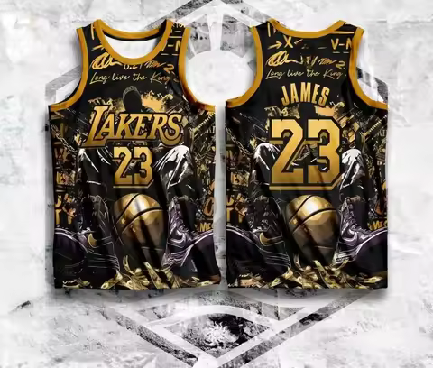 2026 Latest LeBron James Lakers No. 23 Street Style Basketball Men's and Women's Family 3D Printed F