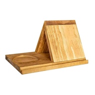 【AiBi Home】-Wooden Log Wood Wooden Triangle Bookshelf Book Stand Holder, Book Holder with Coffee Drink Holder, Wood Book Rest Bookcase