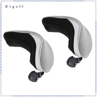 Eigell 2x Mesh Golf Hybrid UT Club Head Cover Headcover Tag 2, 3, 4, 5, 7, X Gray