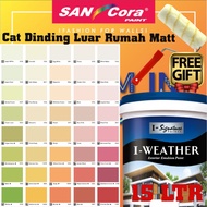 15 LITER SANCORA I WEATHER EXTERIOR  WALL PAINT MATT CAT DINDING LUAR RUMAH TAK KILAT  ( JOTUN COLOUR - PAGE A)