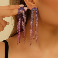 Exaggerated Full Diamonds Exaggerated Earrings Style Earrings Temperament Grade Popular Earrings Two
