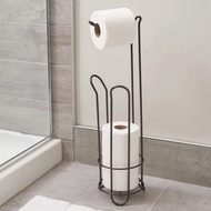 Stainless Steel Floor Standing Paper Roll Towel Holder Stand Organizer Toilet Paper Rack Bathroom Ve