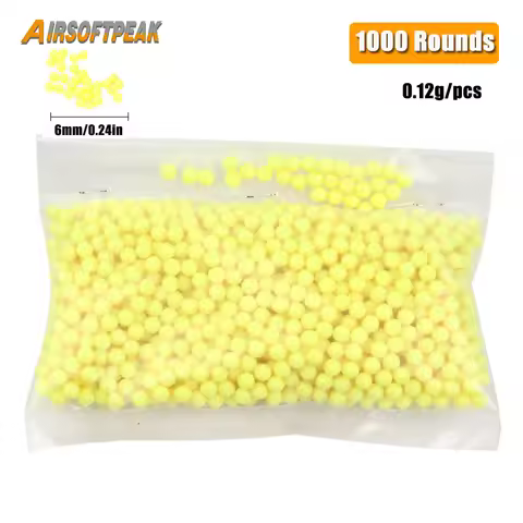 1000 Rounds Airsoft BBs Bullets 0.12g Hunting Shooting 6mm BB Strikeball Rifle Gun Plastic BB Balls 