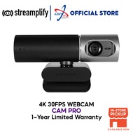 STREAMPLIFY CAM PRO WITH MAGNETIC FOOT STAND 4K 60FPS USB-C (CAM-PRO-4K-8M30-BK)