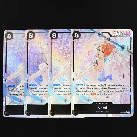 OP15-086 Nami SR Play set One Piece TCG OPCG English 8 Cost Black Nami Textured Foil Card Anime Coll