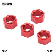 SPORE 4Pcs 7mm Hex Wheel Hubs Adapter, Easy Installation CNC Machined RC Wheel Hex Drive Adapter, Al