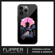 HP Glass Softcase Sakura Vibes Aesthetichp for Oppo/Samsung/Vivo/Realme/Xiaomi iphone 13 14 12 11 Pr