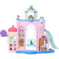Mattel Disney Princess Pet Castle Playset with 7 Play Areas, 3 Animal Friends, Furniture & 17 Access