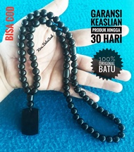 Kalung Batu Giok Black Jade Original Asli Aceh Bulat Size 10