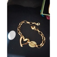 10k saudi gold heart bracelet-880