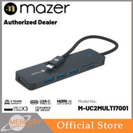 Mazer Infinite.HUB 6-in-1 USB-C to HDMI4K / 30hz / USB3.0X3 / SD / MicroSd Card / 20CM Cable - BLACK