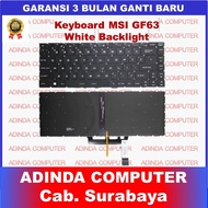 MSI GF63 GF63-8RC GF63 8RC GF638RC GF63-8RD P65 Red Backlight Keyboard