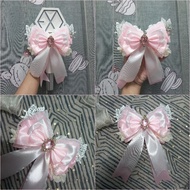Light pink lightstick bow - PLAVE IVE SNSD aespa kiss of life heart2 twiceheart G-idle itzy lightsti