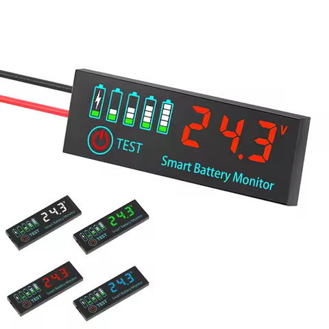3S-14S LED Battery Capacity Indicator Power Display Voltage charging Meter Li-ion LiFePO Lead Acid 1