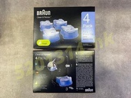 【全新行貨 門市現貨】百靈牌 BRAUN- CCR4 Clean&Charge 酒精清潔液 匣式清潔液補充裝 鬚刨清潔液(4件裝)