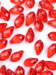 Austrian Crystal Teardrop Glass Beads 50pcs Briolette Waterdrop Pendant Loose Beads for Jewelry Maki