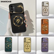 Samsung A14 / A24 / A34 5G / A54 5G case, dragon-shaped back cover, luxury logo, camera protection