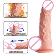 Wireless Control Vibrator Telescopic Swing Dildo Wireless Remote Heating Penis Sex Toy for Woman Suc