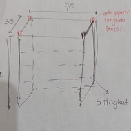 Shoe rack cover size H 8pcm W 30cm P 70cm